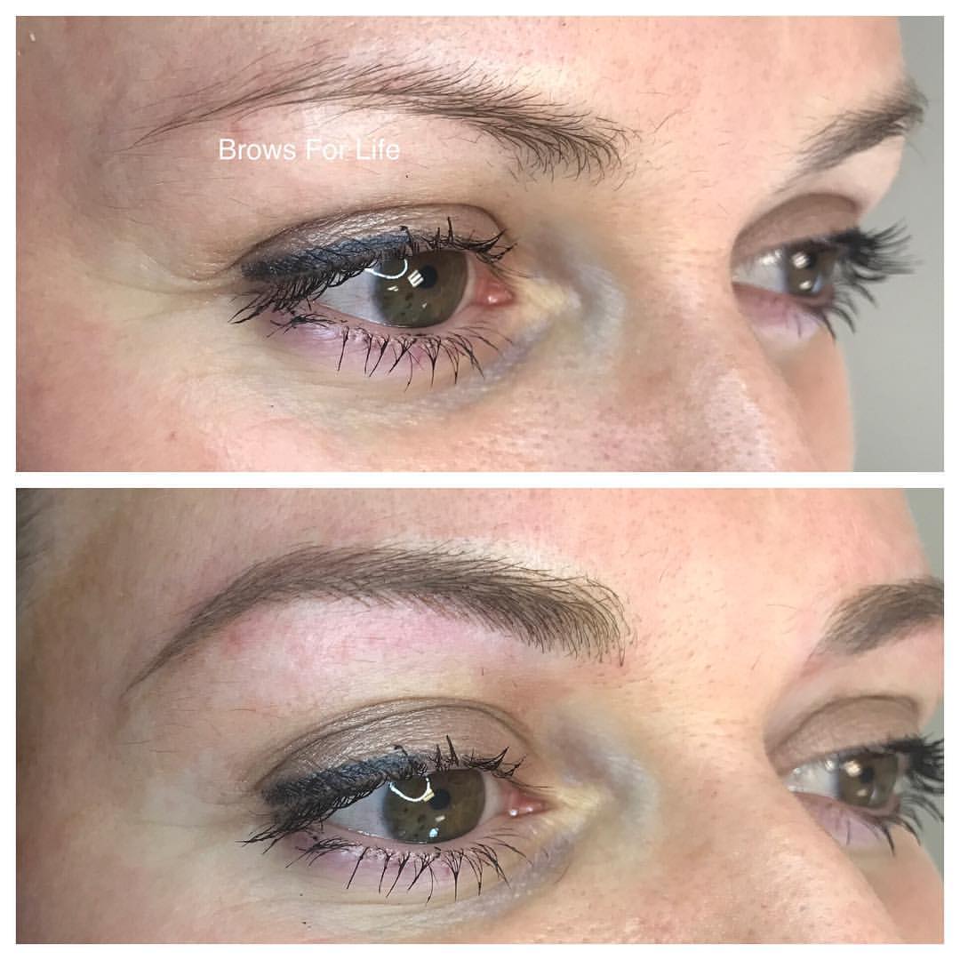Natural hair stroke brows