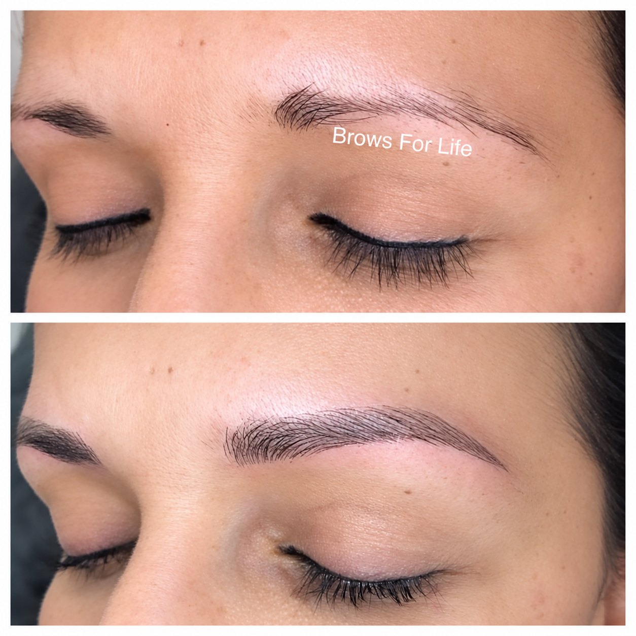 Microblading before (top) and after (bottom) on a Brows For Life client, photo 13