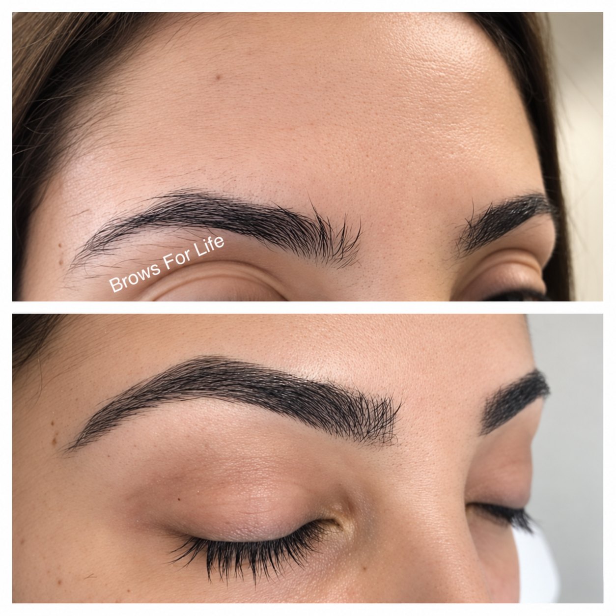 Microblading before (top) and after (bottom) on a Brows For Life client, photo 24